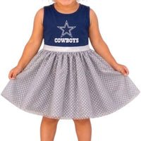 Kidscharm - Girls Dallas Cowboys Shimmer Dress