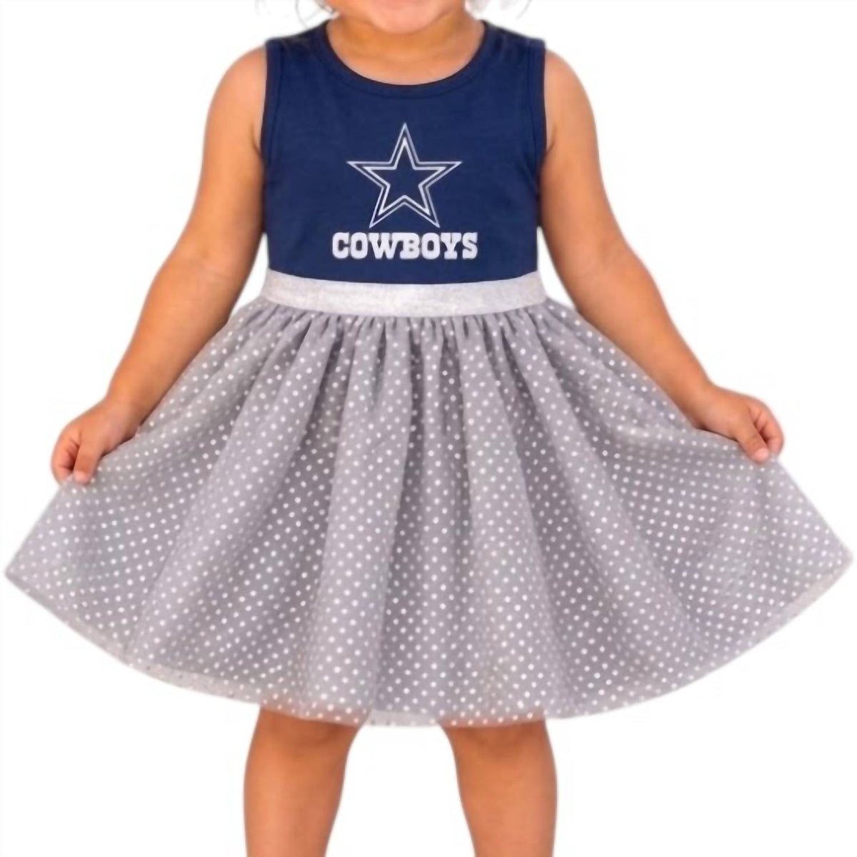Kidscharm - Girls Dallas Cowboys Shimmer Dress