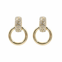 Brianna Cannon - Women's Clear Crystal Knocker Earrings