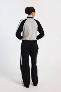 Brodie Cashmere - Valerie Stripe Bomber Jacket