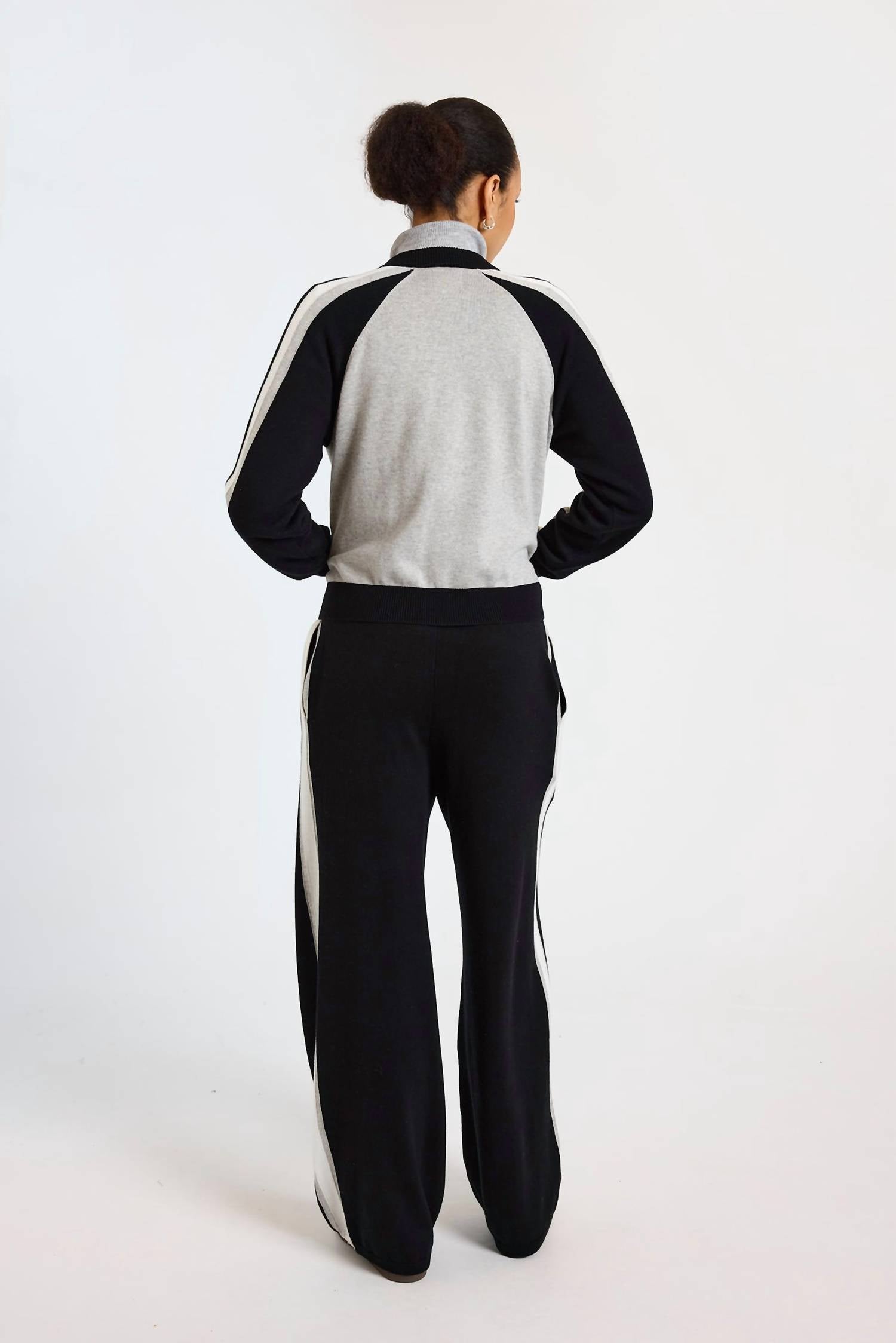 Brodie Cashmere - Valerie Stripe Bomber Jacket
