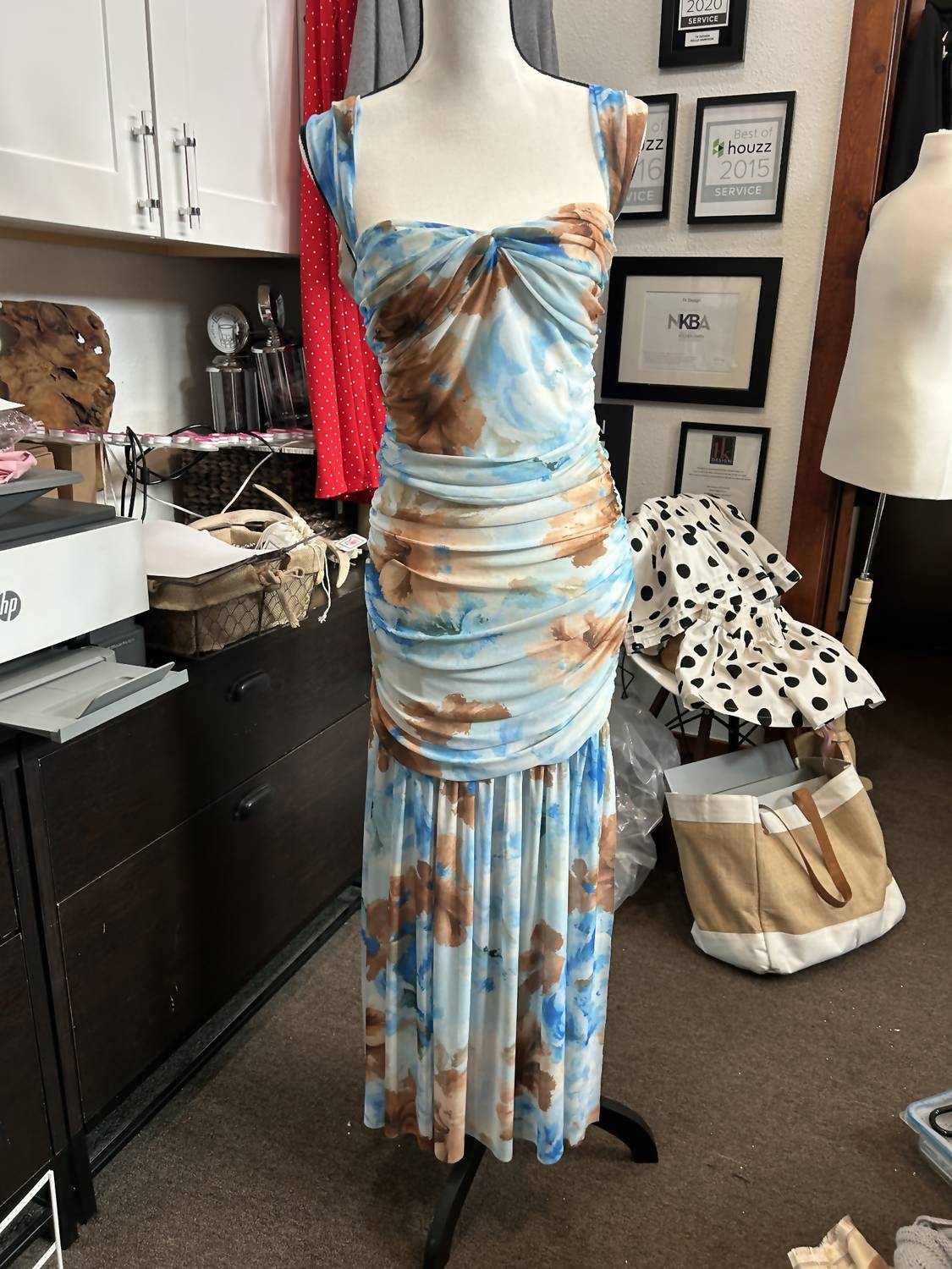 Promesa - Women's Ruched Floral Maxi Dress
