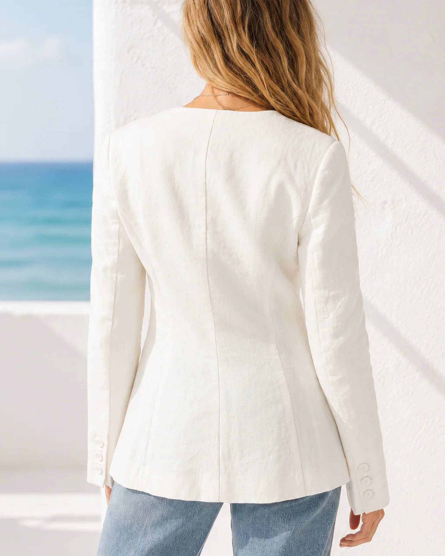Olivaceous - Island Linen Blazer