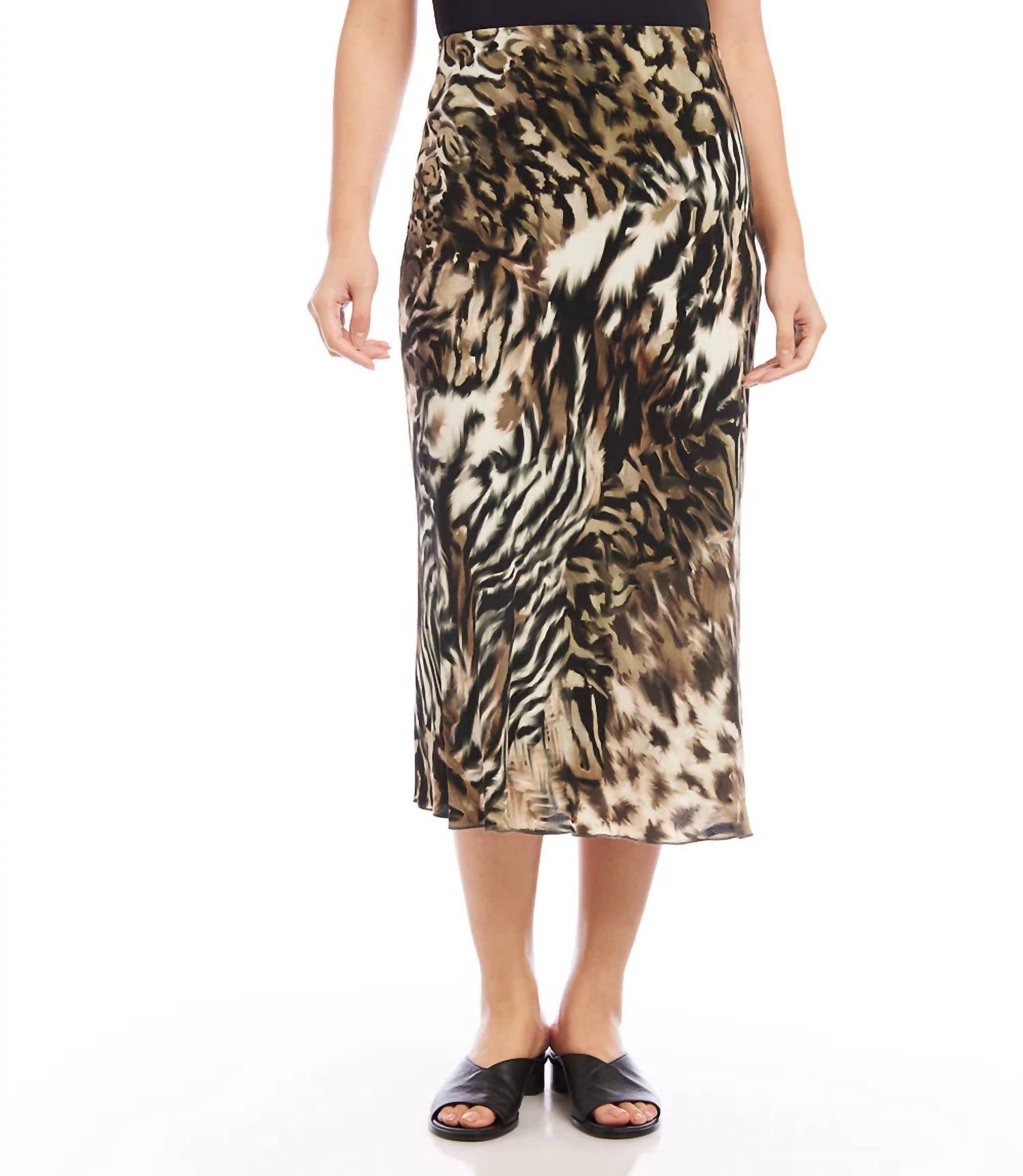 Karen Kane - Anna Animal Print Bias Cut Midi Skirt