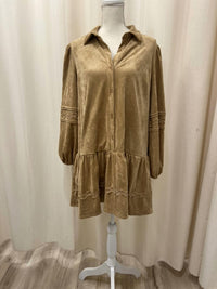 Able - Suede Babydoll Dress