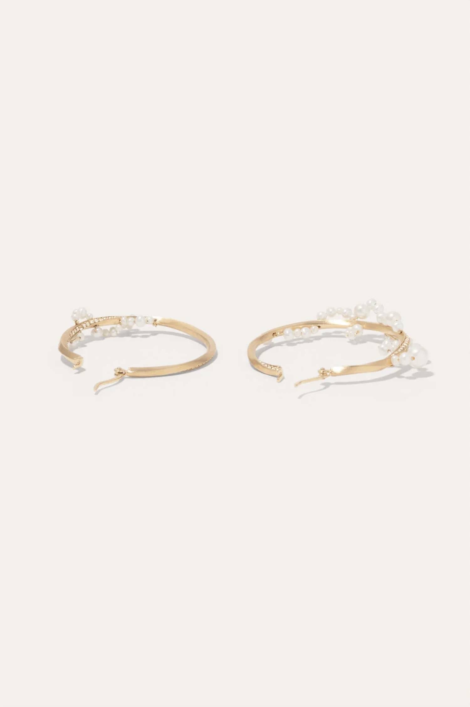 Completedworks - Women's Blast Off Pearl And White Topaz Vermeil Earrings