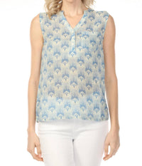 Charlie B - Printed Gauze Sleeveless Shirt