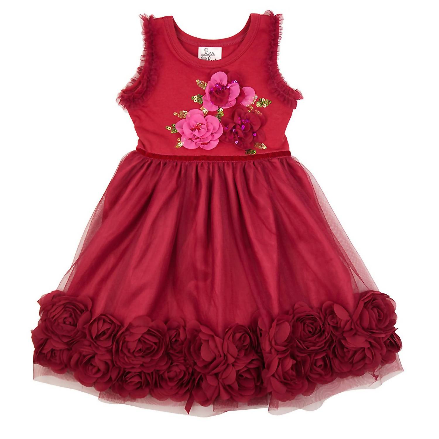 Haute Baby - Toddler Ruby Sparkle Holiday Dress