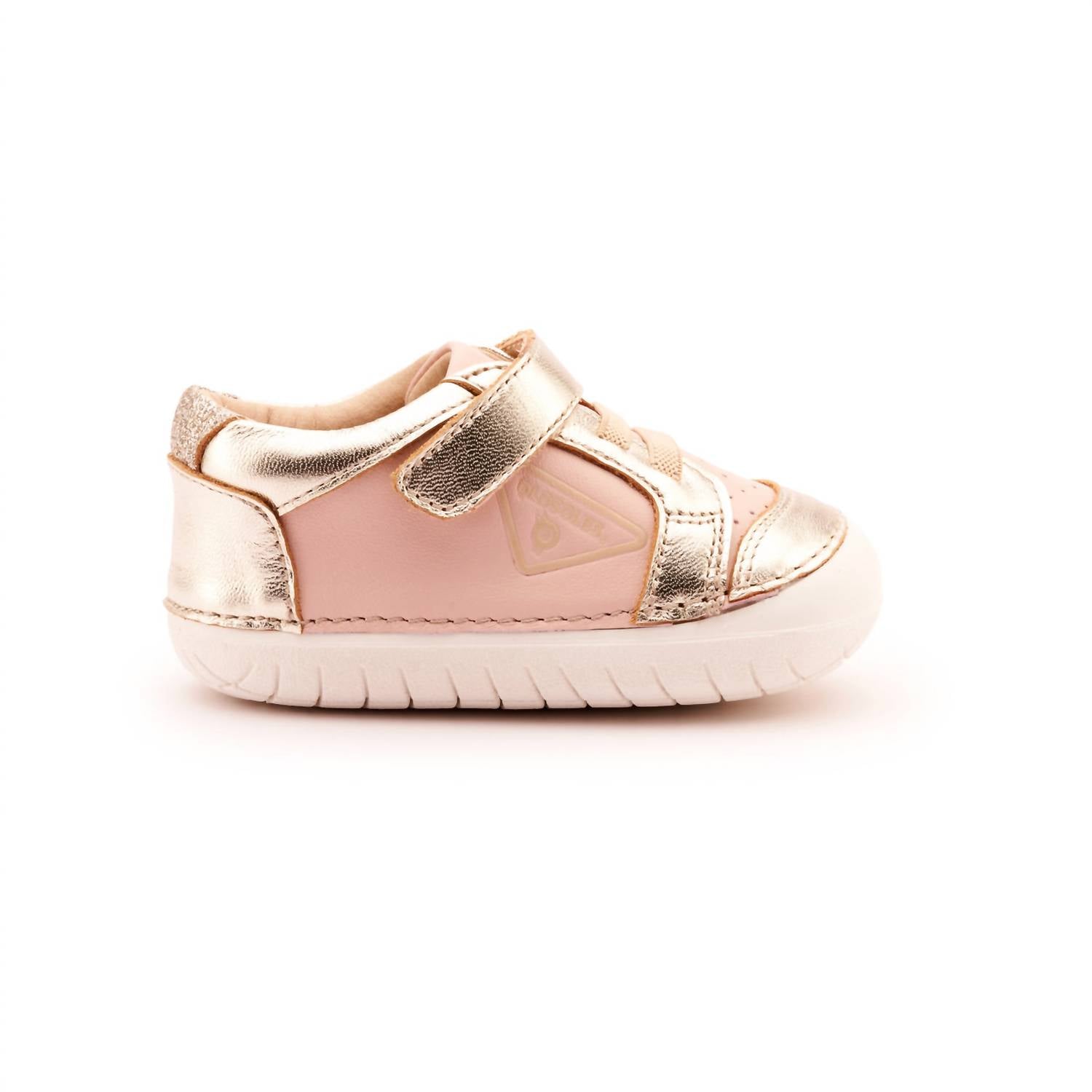 OLDSOLES Girl's 4094 Badge Pave Casual Shoes in powder pink gold glam gold - kids' sneaker