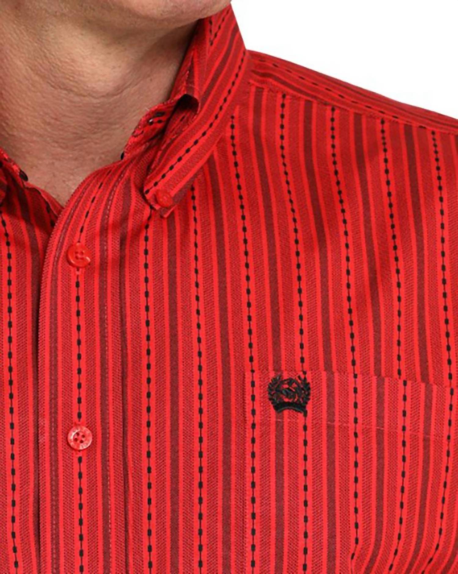 Cinch - Men's Long Sleeve Button Down Stripe Shirt