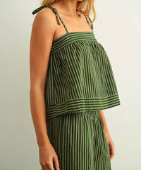 Miou Muse - Market Stripe Tie Top
