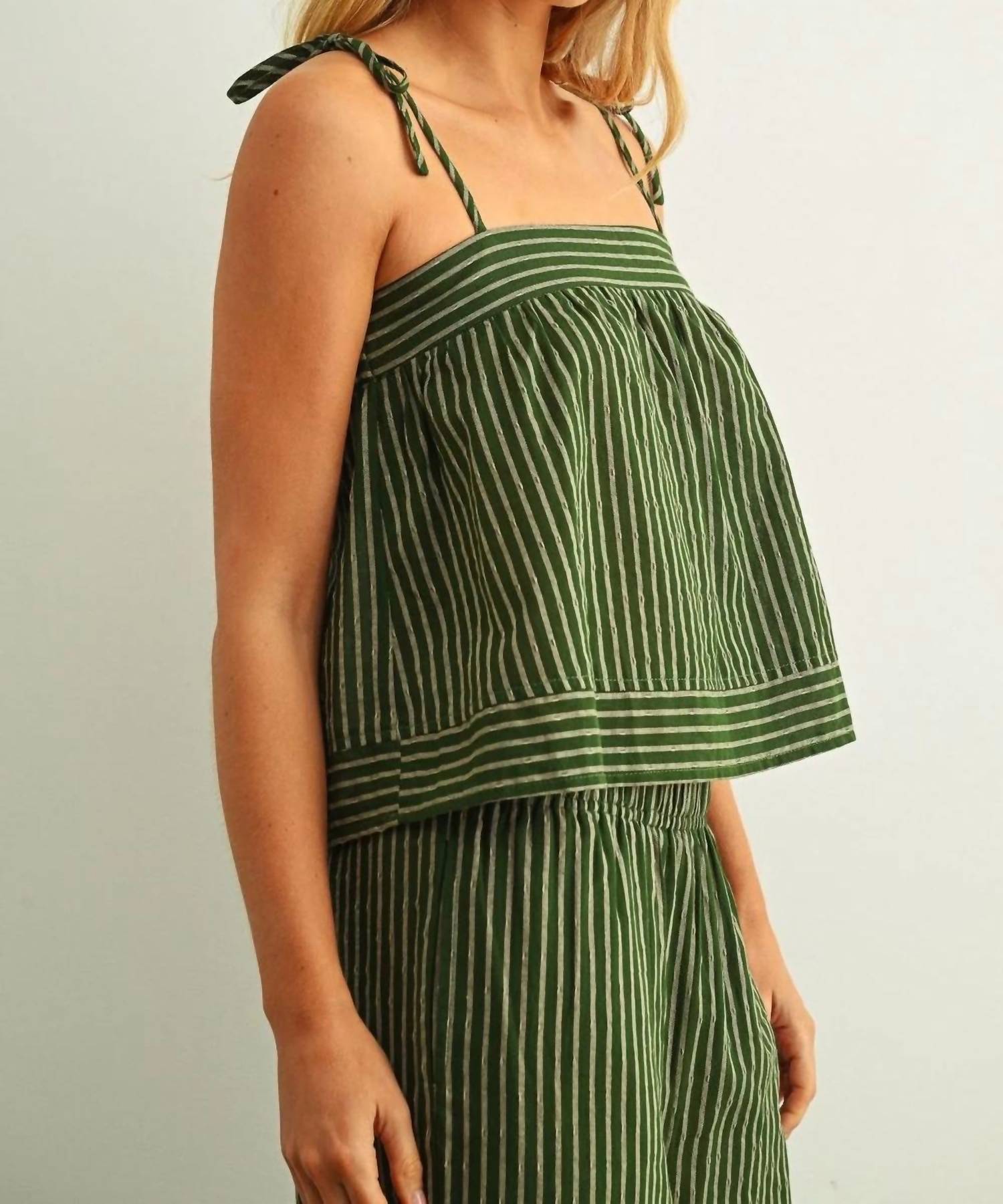 Miou Muse - Market Stripe Tie Top