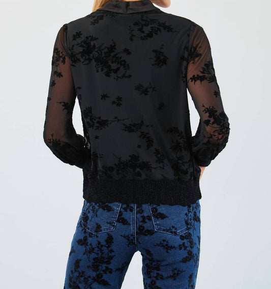 Fdj - Flocked Mesh Sweatshirt - Plus