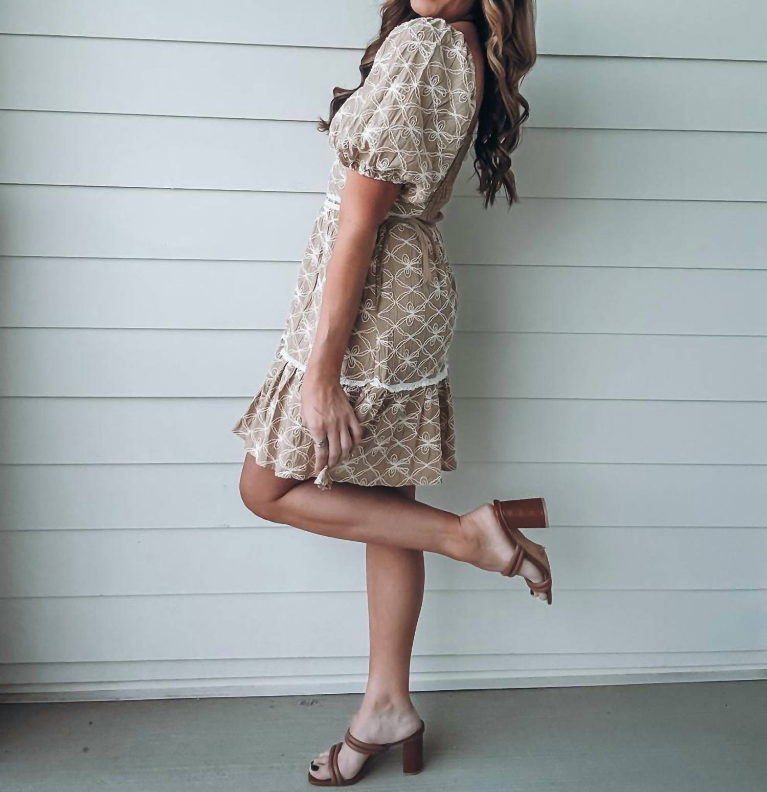 Listicle - Kenzie Embroidered Mini Dress