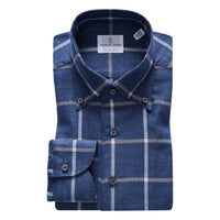Emanuel Berg - Men's Brushed Casual Sartorial Flannel Shirt