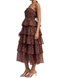 Emory Park Bella Polka Dot Maxi Dress in brown - women's dress - view 10