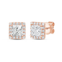 Diana M Jewels - Women's Princess Lab-Grown Diamond Stud Earrings (6.00 Ct) - Elegant