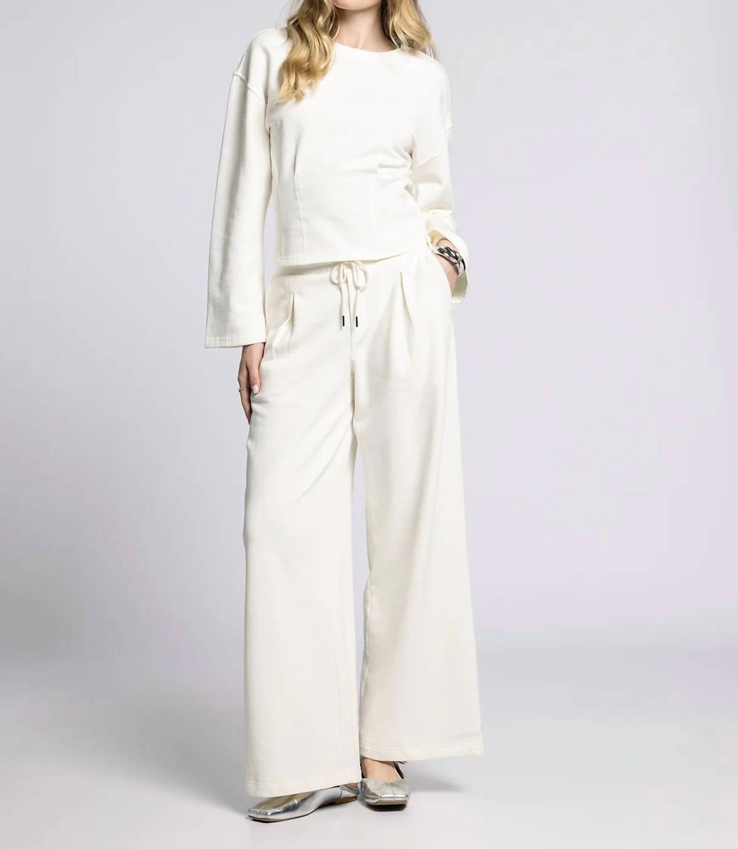Weekend Los Angeles Carmelle Long Sleeve Top in dove - women's long sleeve top