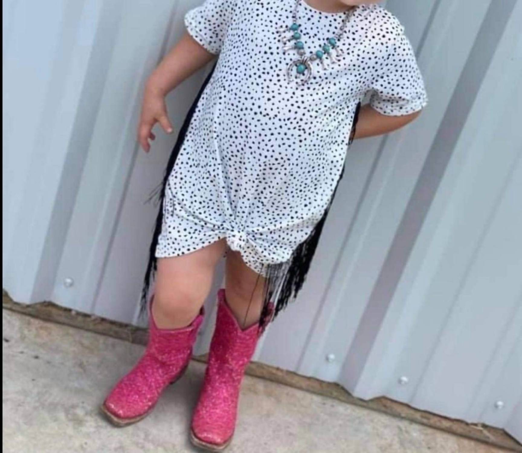 The Little Heifer Wholesale - Dot Dot Short Sleeve Shirt Dress