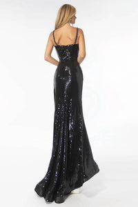Ava Presley - Iridescent Sequin Gown With Slit