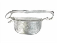BC Handbags Women's Sol Leather Bag in silver - women's bag
