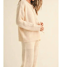 Miou Muse - Lace Up Front Sweater Top