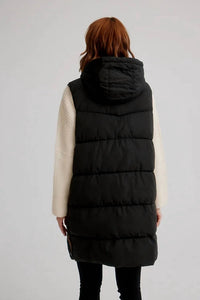 NIKKI JONES Super Light Quilted Puffer Vest in black - women's jacket - alternate view