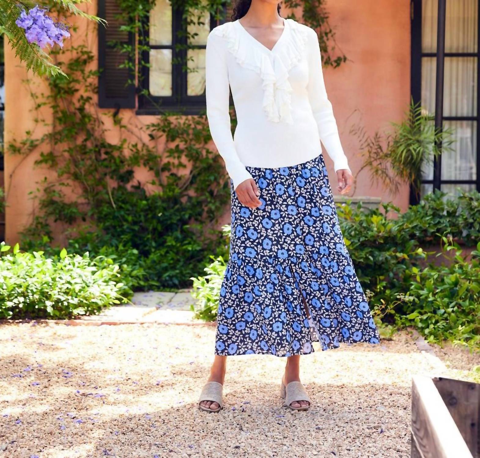 Karen Kane - Front Slit Midi Skirt