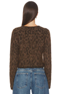 Astr - Fuzzy Crewneck Cardigan