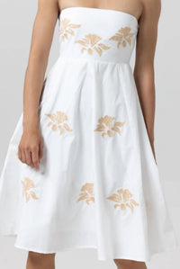 Lusana - Zayn Embroidered Poplin Dress