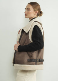 Aaron & Amber - Faux Leather Vest