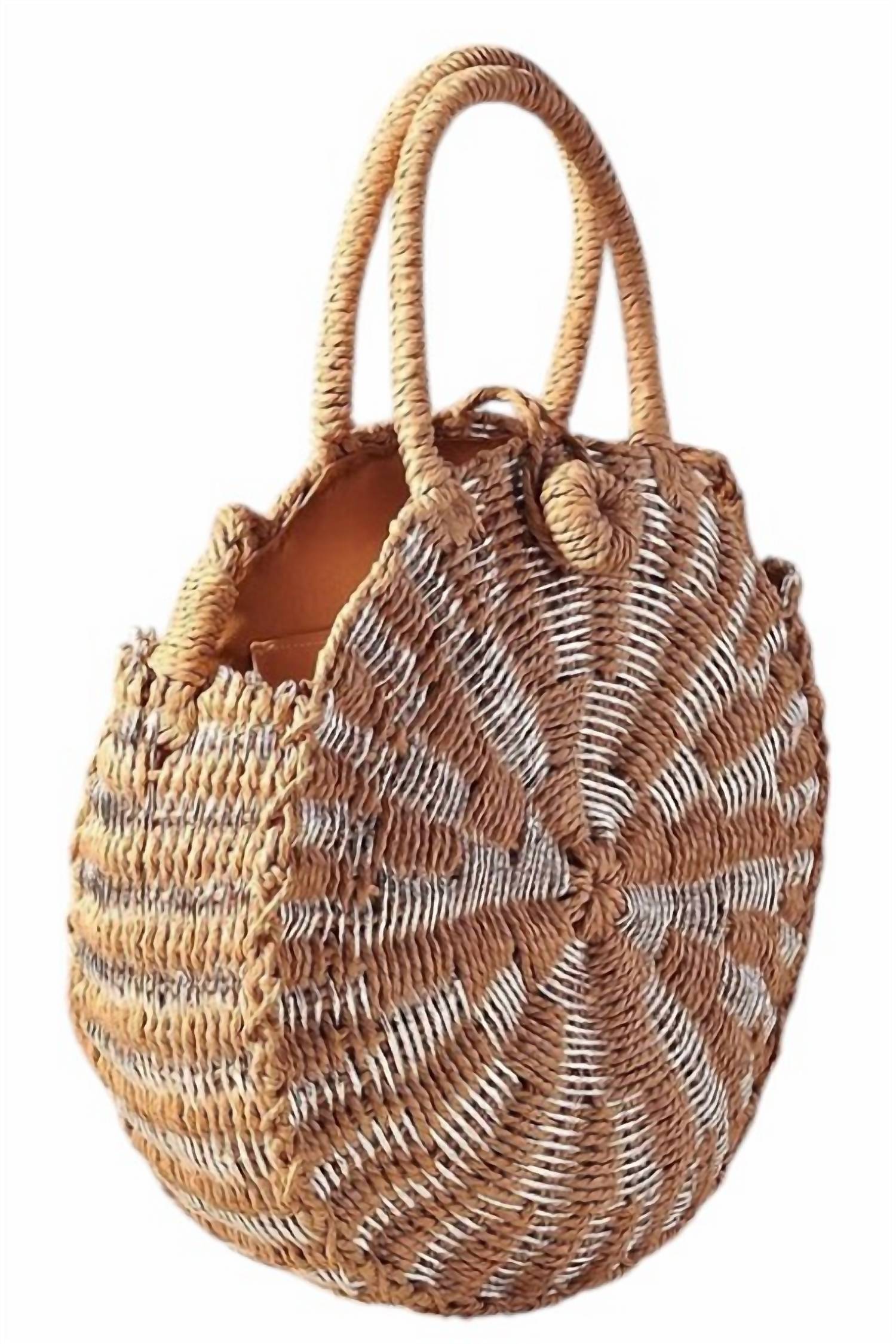 Merveille - Women's Straw Round Cross Body Bag