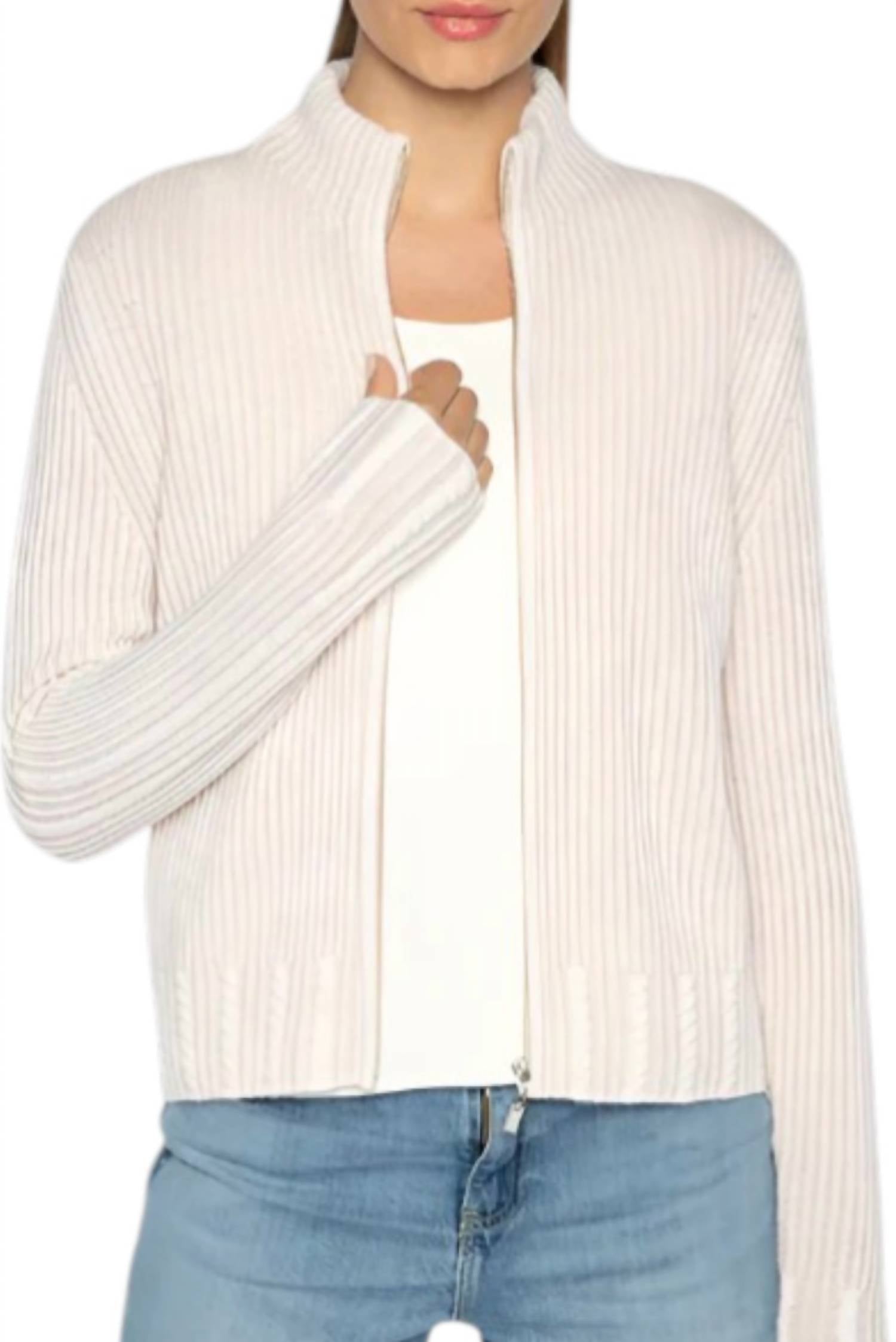 Kinross - Rib Zip Mock Cardigan