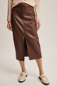 Forte - Sloan Vegan Leather Midi Skirt