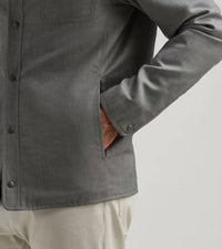 PETER MILLAR Portland Shirt Jacket in gale gray - men's jacket - alternate view