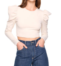 Susana Monaco - Pleated Crew Long Sleeve Top