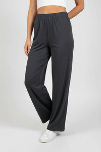 Les Amis - Wide-Leg Lounge Pants with Stretch Waistband