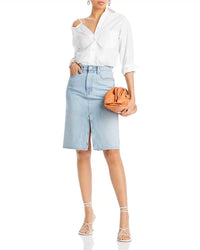 Derek Lam 10 Crosby - Cotton Juliet High Rise Denim Skirt