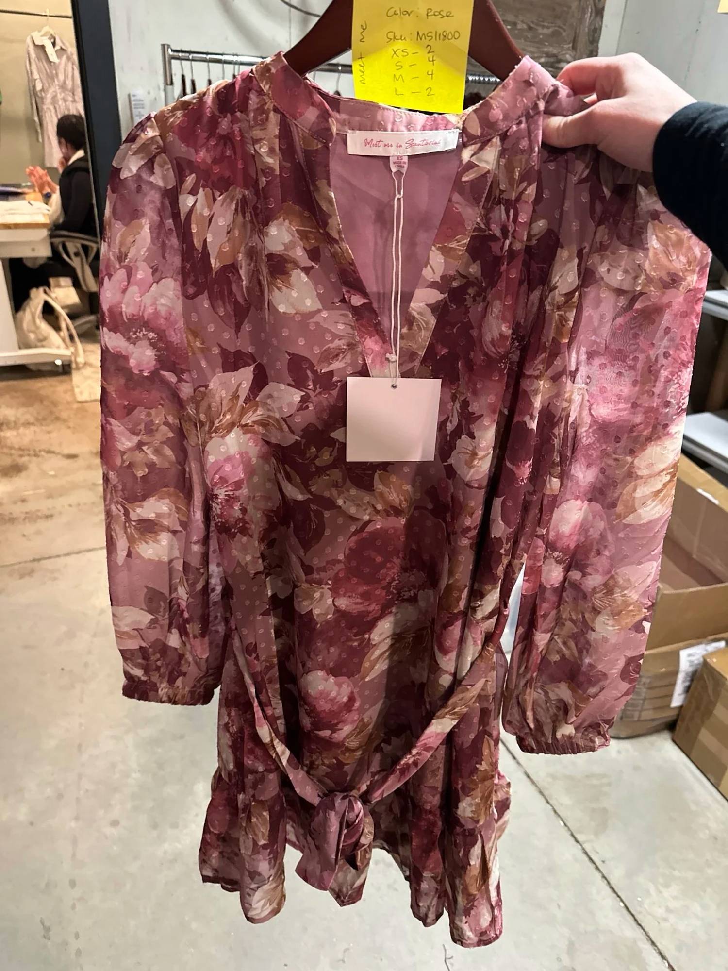 Meet Me In Santorini - Women's Long Sleeve Floral Belted Dress