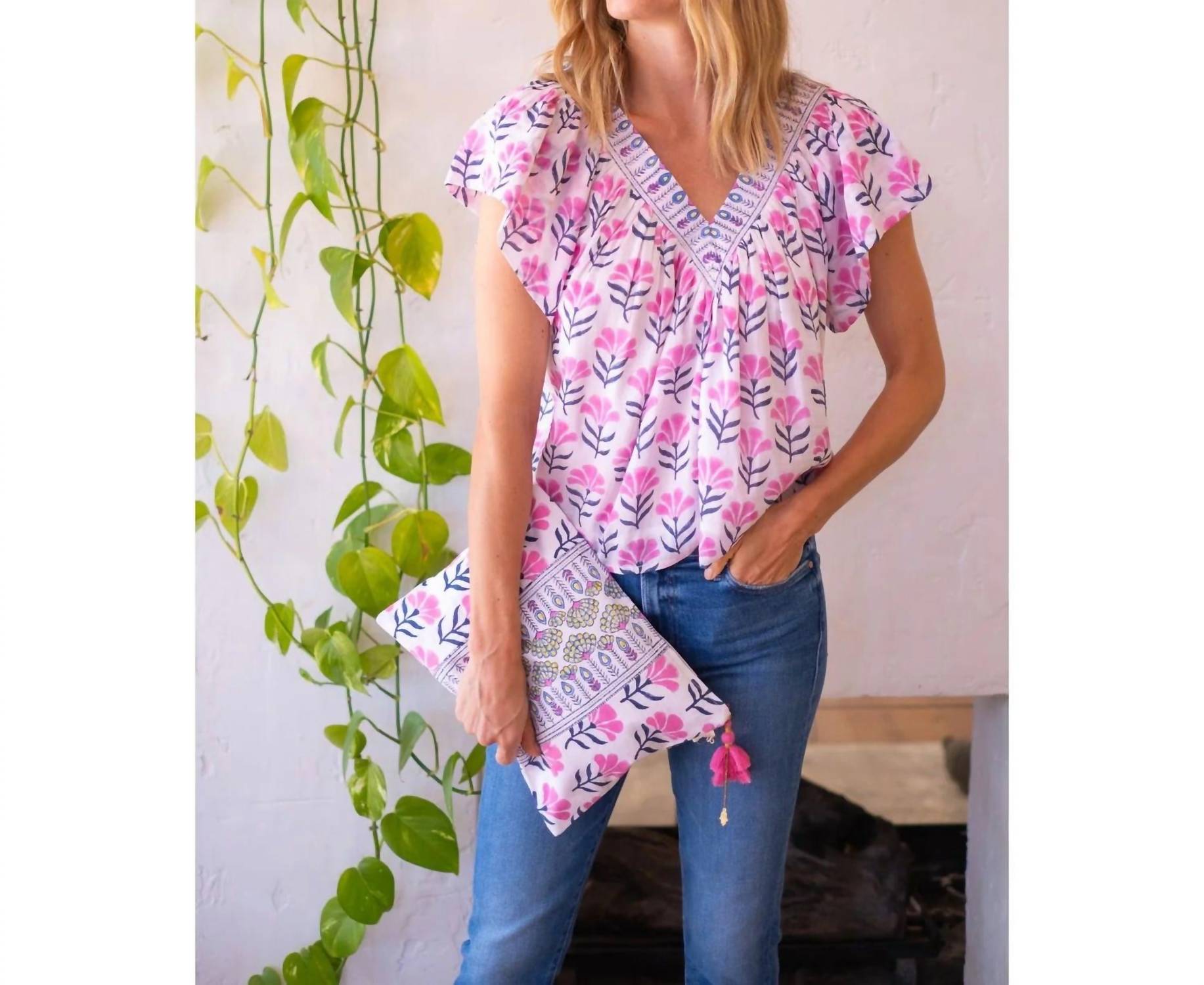 Bell By Alicia Bell - Vivianne V-neck Floral Top