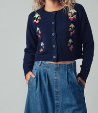 Urban Daizy - Katy Strawberry Knit Cardigan