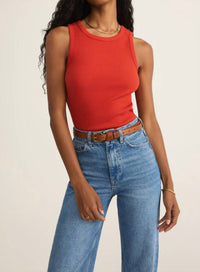 Z Supply Women's Hadley Tank Top in cabana red - women's tank top - view 4