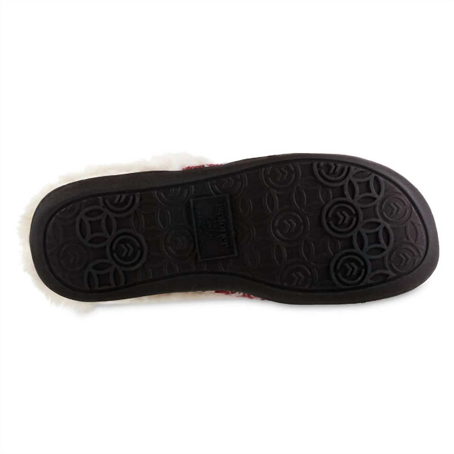 Isotoner - Women's Diamond Sweater Knit Hoodback Slipper
