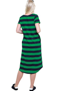 Umgee - Striped T-shirt Midi Dress
