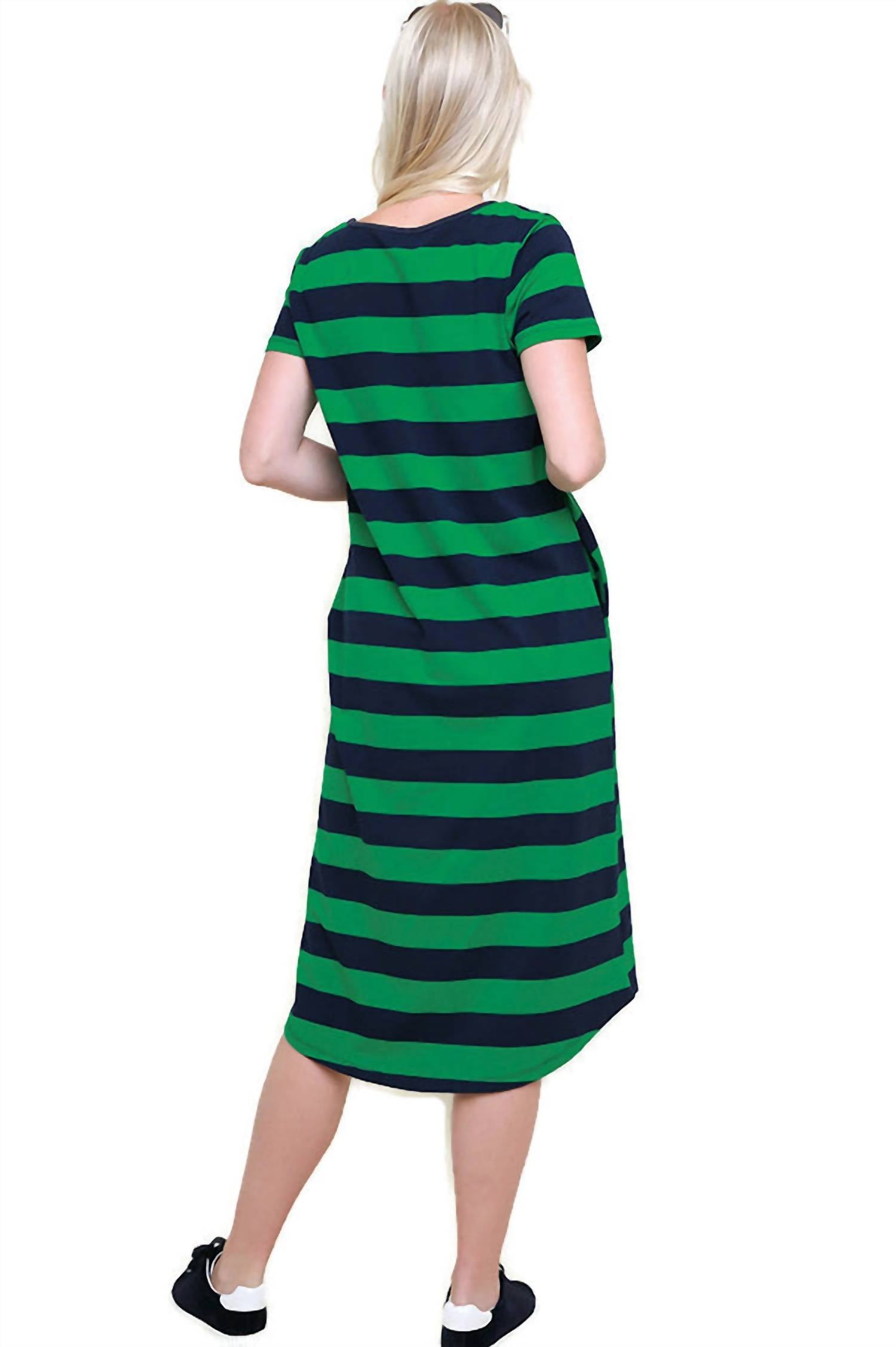Umgee - Striped T-shirt Midi Dress