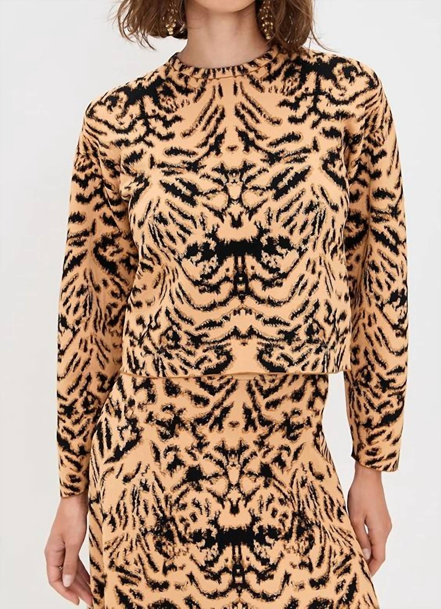 Ulla Johnson - Cade Jacquard Knit Long Sleeve Pullover Sweater