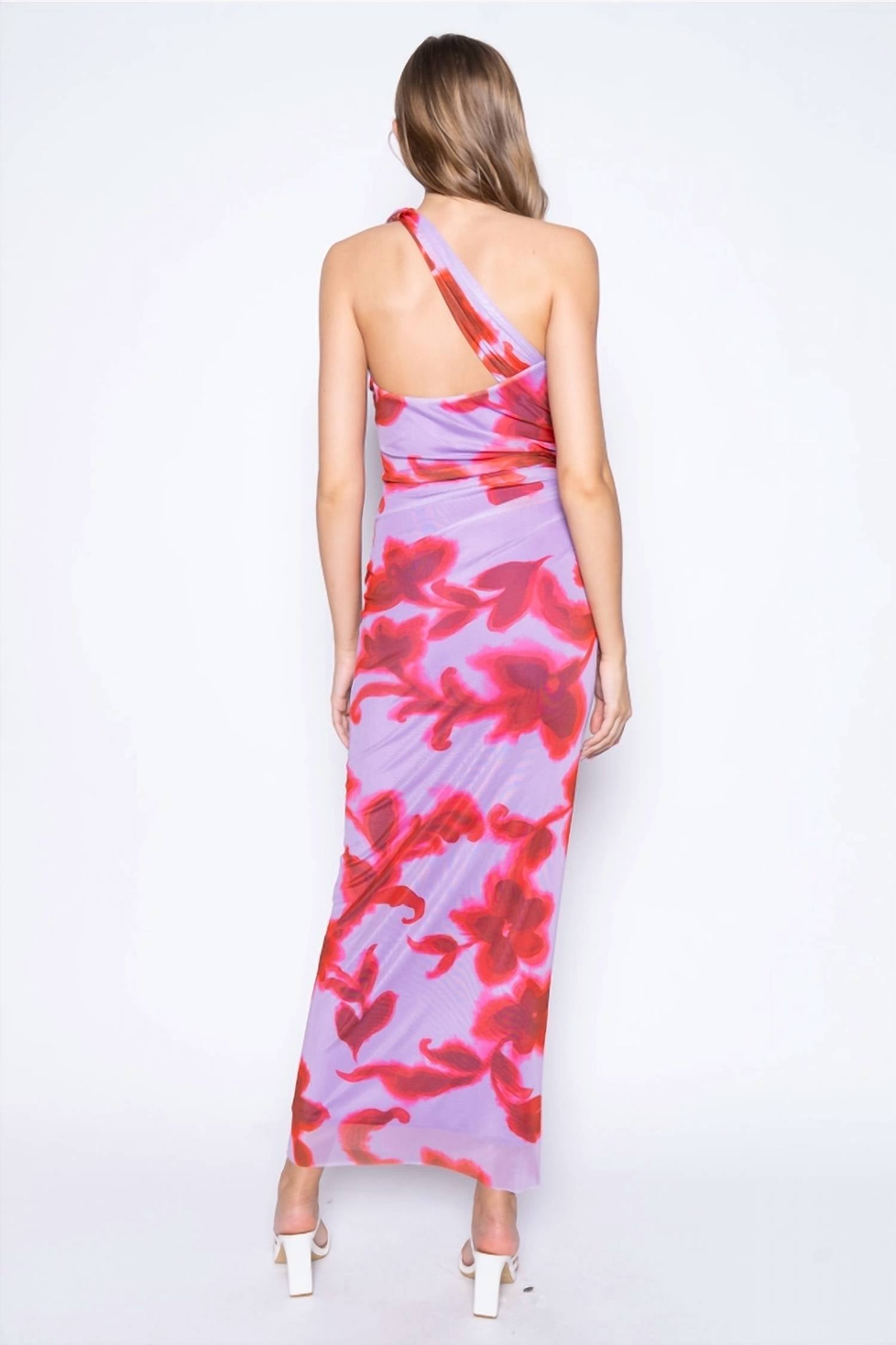Fore Collection - One Shoulder Scarf Maxi Dress