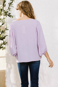 Oddi - Puff Sleeve Woven Top