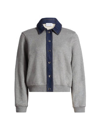 TANYA TAYLOR Rita Jacket in heather grey - women's jacket - detail view