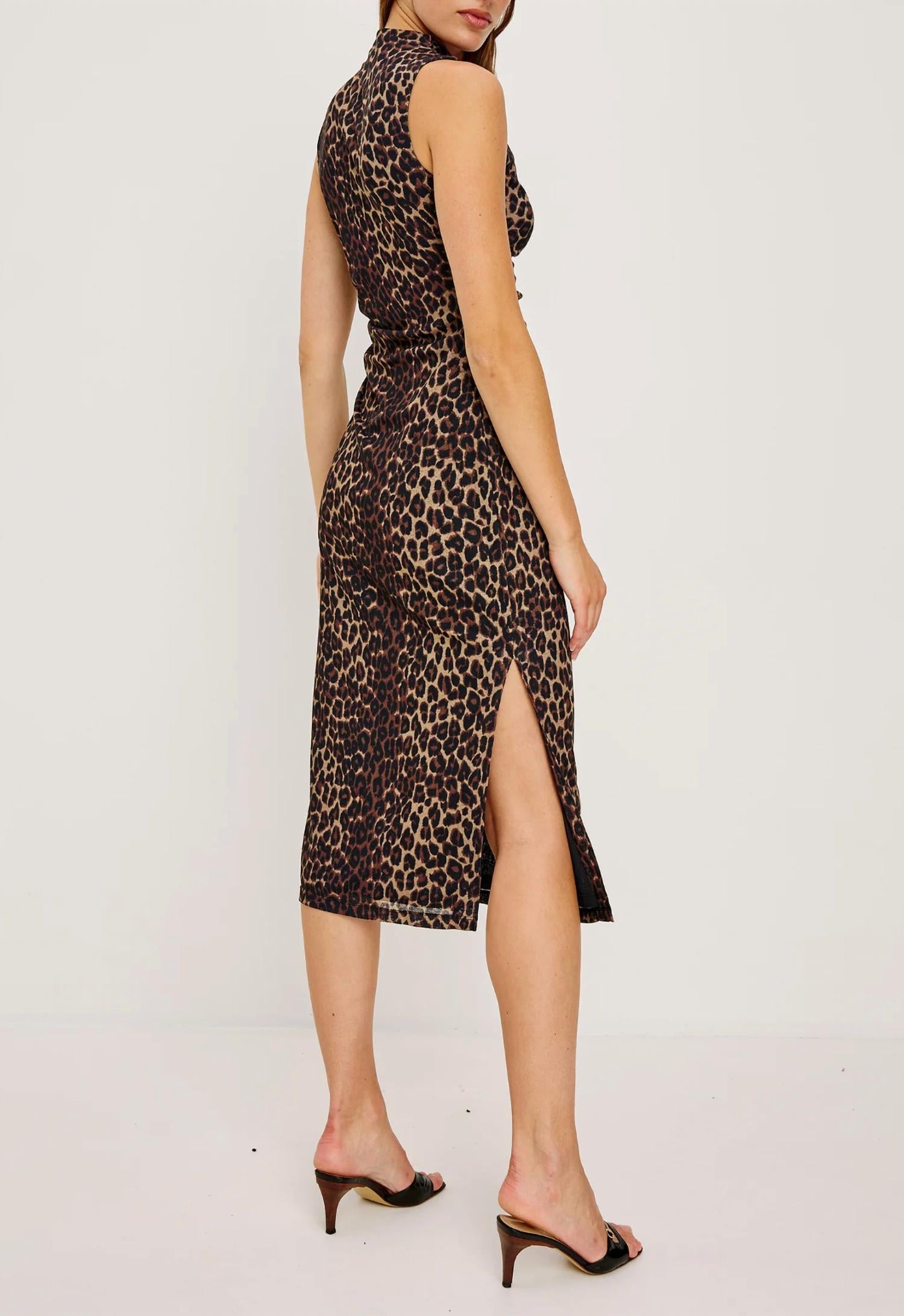 Rails Rebecca Midi Dress in brown nala - women's dress - detail view